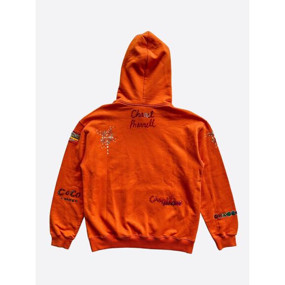 Chanel Pharrell Orange Embroidered Graphics Hoodie - Picture 2 of 8